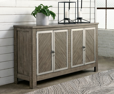 Furniture City Houma - Ashley Furniture - Krystanza Dining Server - Dining Room Server / Weathered Gray - D766-60