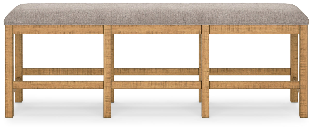 Havonplane Counter Height Dining Table, 6 Barstools and Bench