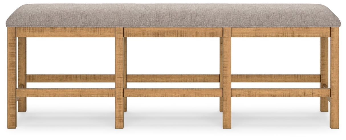 Havonplane Counter Height Dining Table, 6 Barstools and Bench
