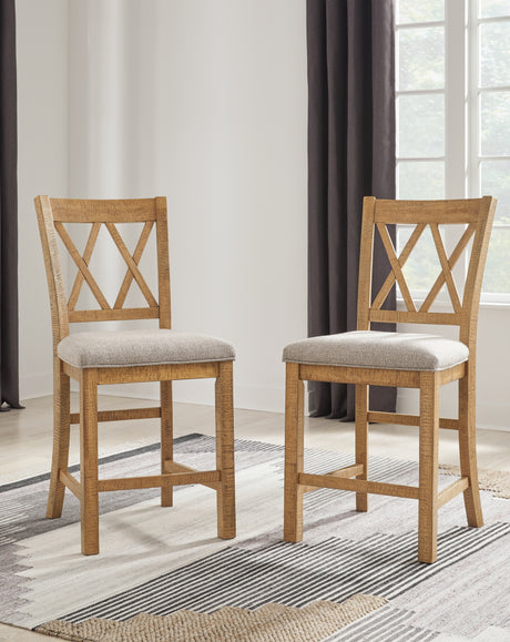 Furniture City Houma - Ashley Furniture - Havonplane Barstool (Set of 2) - Barstool (Set of 2) / Brown - D773-124X2