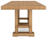 Havonplane Counter Height Extension Dining Table 4 Barstools and Bench