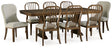 Furniture City Houma - Ashley Furniture - Sturlayne Dining Table and 8 Chairs - Dining Table and 8 Chairs / Brown - D787D8