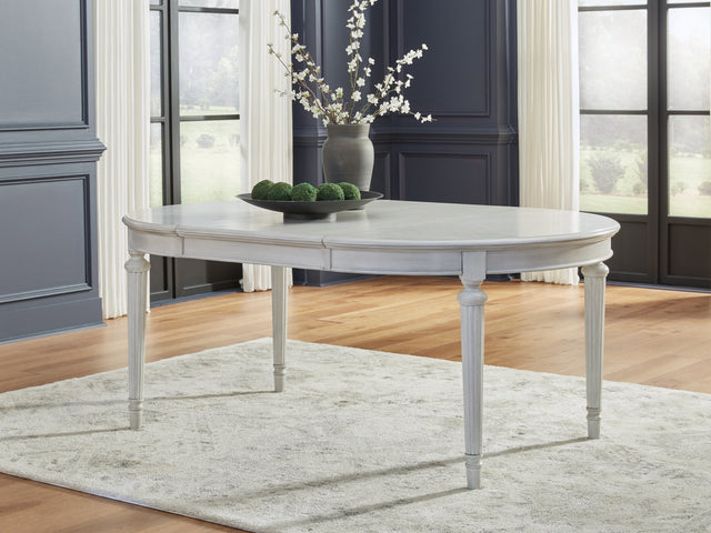 Furniture City Houma - Ashley Furniture - Montelaine Dining Extension Table - Oval Dining Room EXT Table / Antique White - D795-35