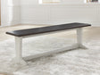 Furniture City Houma - Ashley Furniture - Darborn 62" Dining Bench - Large Dining Room Bench / Gray/Brown / 62"W x 15"D x 18"H - D796-00