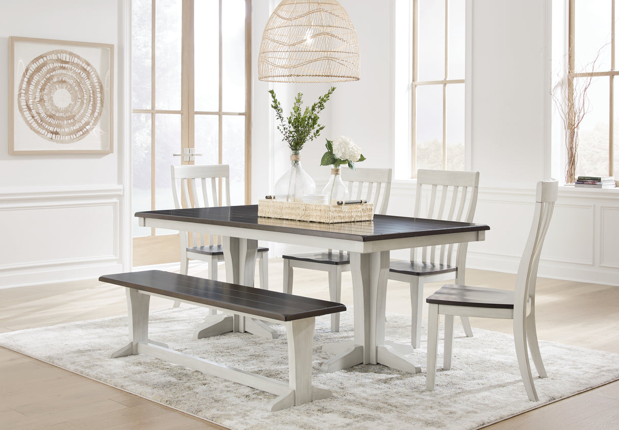 Furniture City Houma - Ashley Furniture - Darborn Dining Table, 4 Chairs and Bench - Dining Table, 4 Chairs and Bench - D796D2