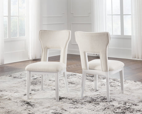 Furniture City Houma - Ashley Furniture - Chalanna Dining Chair (Set of 2) - Dining Chair (Set of 2) / White - D822-01X2