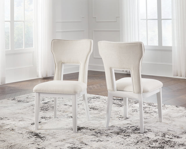 Furniture City Houma - Ashley Furniture - Chalanna Dining Chair (Set of 2) - Dining Chair (Set of 2) / White - D822-01X2