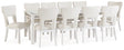 Furniture City Houma - Ashley Furniture - Chalanna Dining Table and 10 Chairs - Dining Table and 10 Chairs / White - D822D4