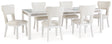 Furniture City Houma - Ashley Furniture - Chalanna Dining Table and 6 Chairs - Dining Table and 6 Chairs / White - D822D2