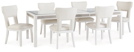 Furniture City Houma - Ashley Furniture - Chalanna Dining Table and 6 Chairs - Dining Table and 6 Chairs / White - D822D2