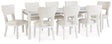 Furniture City Houma - Ashley Furniture - Chalanna Dining Table and 8 Chairs - Dining Table and 8 Chairs / White - D822D3