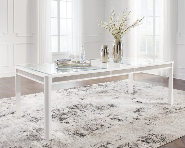 Furniture City Houma - Ashley Furniture - Chalanna Dining Extension Table - RECT Dining Room EXT Table / White - D822-35