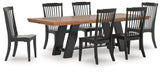 Furniture City Houma - Ashley Furniture - Greddinton Extension Dining Table and 6 Chairs - Extension Dining Table and 6 Chairs - PCD824D33