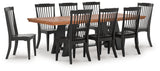 Furniture City Houma - Ashley Furniture - Greddinton Extension Dining Table and 8 Chairs - Extension Dining Table and 8 Chairs - PCD824D34