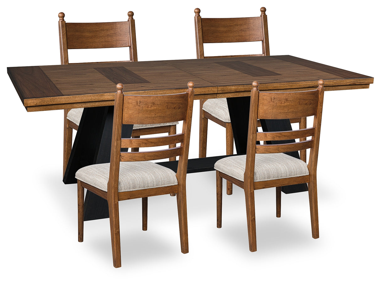 Furniture City Houma - Ashley Furniture - Greddinton Extension Dining Table and 4 Chairs - Extension Dining Table and 4 Chairs - PCD824D7