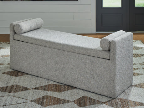 Furniture City Houma - Ashley Furniture - Galliden 62" Dining Bench - Large UPH Dining Room Bench / Beige / 62"W x 19"D x 26"H - D841-00