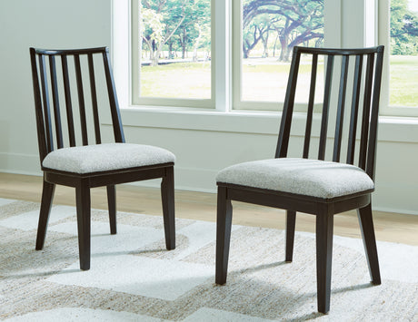 Furniture City Houma - Ashley Furniture - Galliden Dining Chair (Set of 2) - Dining Chair (Set of 2) / Black/Brown - D841-01X2