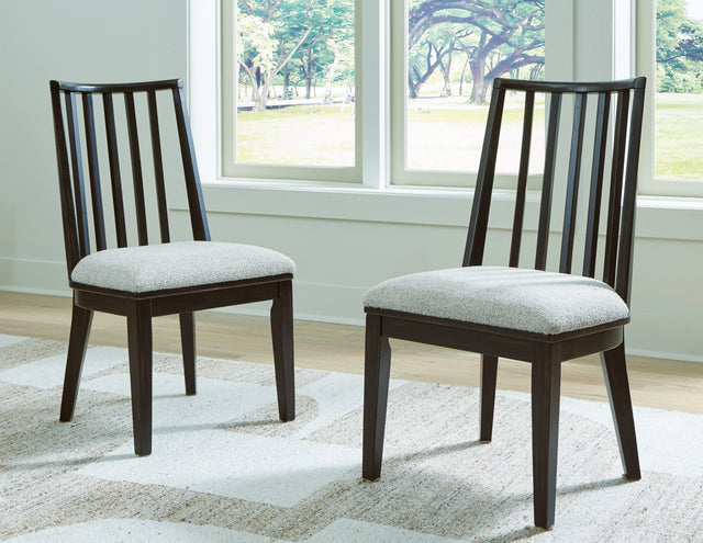 Furniture City Houma - Ashley Furniture - Galliden Dining Chair (Set of 2) - Dining Chair (Set of 2) / Black/Brown - D841-01X2