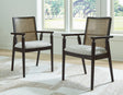 Furniture City Houma - Ashley Furniture - Galliden Dining Chair (Set of 2) - Dining Chair (Set of 2) / Black/Brown - D841-02AX2