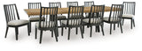 Furniture City Houma - Ashley Furniture - Galliden Extension Dining Table and 10 Chairs - Extension Dining Table and 10 Chairs - D841D13