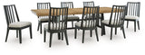 Furniture City Houma - Ashley Furniture - Galliden Extension Dining Table and 8 Chairs - Extension Dining Table and 8 Chairs - D841D12