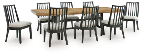 Furniture City Houma - Ashley Furniture - Galliden Extension Dining Table and 8 Chairs - Extension Dining Table and 8 Chairs - D841D12