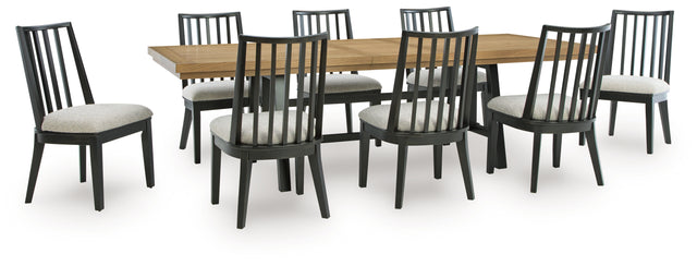Furniture City Houma - Ashley Furniture - Galliden Extension Dining Table and 8 Chairs - Extension Dining Table and 8 Chairs - D841D12