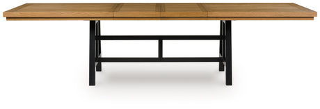 Furniture City Houma - Ashley Furniture - Galliden Dining Extension Table - RECT Dining Room EXT Table / Black/Brown - D841-55