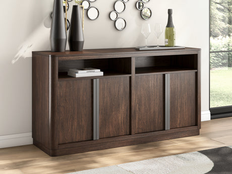Furniture City Houma - Ashley Furniture - Dilenno Dining Server - Dining Room Server / Dark Brown - PCD857-60