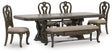 Furniture City Houma - Ashley Furniture - Maylee Extension Dining Table, 4 Chairs and Bench - Extension Dining Table, 4 Chairs and Bench - D947D4