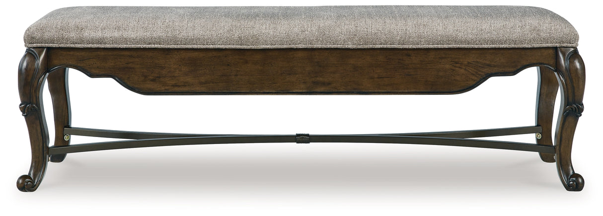 Maylee Dining Table, 6 Chairs and Bench