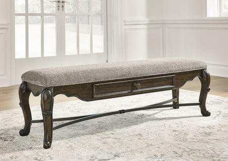Furniture City Houma - Ashley Furniture - Maylee Dining Room - Dining Buffet and Hutch / Dark Brown / 71.75"W x 20.75"D x 89.25"H - D947D1