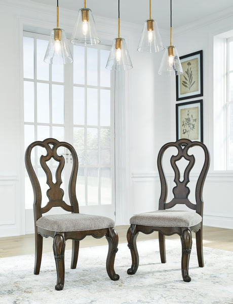 Furniture City Houma - Ashley Furniture - Maylee Dining Chair (Set of 2) - Dining Chair (Set of 2) / Dark Brown - D947-01X2
