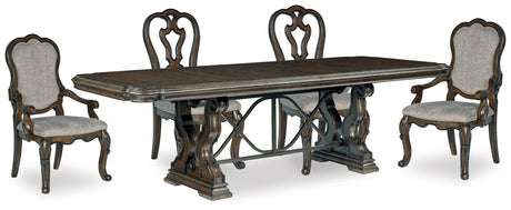 Furniture City Houma - Ashley Furniture - Maylee Dining Table and 4 Chairs - Dining Table and 4 Chairs / Dark Brown - D947D10