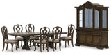 Furniture City Houma - Ashley Furniture - Maylee Dining Table with 6 Chairs and Buffet and Hutch - Dining Table with 6 Chairs and Buffet and Hutch / Dark Brown - D947D13