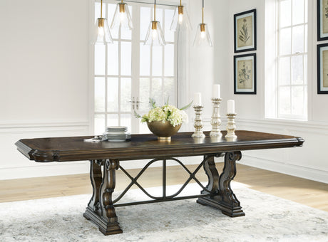 Furniture City Houma - Ashley Furniture - Maylee Dining Extension Table - Dining Extension Table / Dark Brown - D947D5