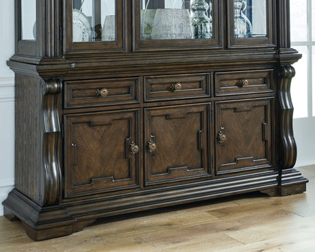 Furniture City Houma - Ashley Furniture - Maylee Dining Buffet - Dining Room Buffet / Dark Brown - D947-80