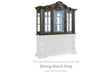 Furniture City Houma - Ashley Furniture - Maylee Dining Hutch - Dining Room Hutch / Dark Brown - D947-81