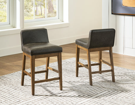 Furniture City Houma - Ashley Furniture - Cabalynn Counter Height Barstool (Set of 2) - Counter Height Barstool (Set of 2) / Light Brown - D974-124X2