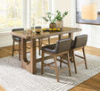 Furniture City Houma - Ashley Furniture - Cabalynn Counter Height Dining Table and 4 Barstools - Counter Height Dining Table and 4 Barstools / Light Brown - D974D3