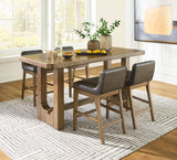 Furniture City Houma - Ashley Furniture - Cabalynn Counter Height Dining Table and 4 Barstools - Counter Height Dining Table and 4 Barstools / Light Brown - D974D3