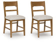 Furniture City Houma - Ashley Furniture - Cabalynn Counter Height Barstool (Set of 2) - Counter Height Barstool (Set of 2) / Light Brown - D974-224X2