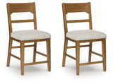 Furniture City Houma - Ashley Furniture - Cabalynn Counter Height Barstool (Set of 2) - Counter Height Barstool (Set of 2) / Light Brown - D974-224X2