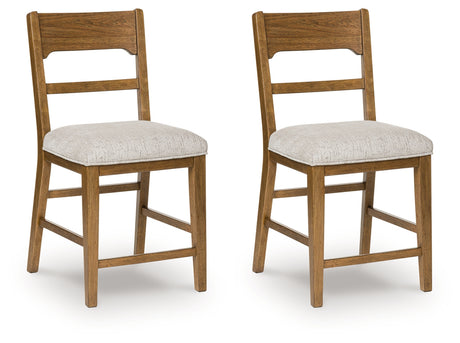 Furniture City Houma - Ashley Furniture - Cabalynn Counter Height Barstool (Set of 2) - Counter Height Barstool (Set of 2) / Light Brown - D974-224X2
