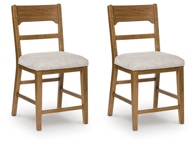 Furniture City Houma - Ashley Furniture - Cabalynn Counter Height Barstool (Set of 2) - Counter Height Barstool (Set of 2) / Light Brown - D974-224X2