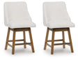 Furniture City Houma - Ashley Furniture - Cabalynn Counter Height Barstool (Set of 2) - Counter Height Barstool (Set of 2) / Light Brown - D974-324X2