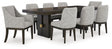 Furniture City Houma - Ashley Furniture - Burkhaus Dining Table and 8 Chairs - Dining Table and 8 Chairs / Dark Brown - D984D7