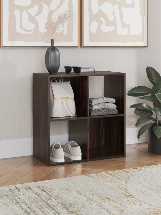 Furniture City Houma - Ashley Furniture - Glosmount Four Cube Organizer - Four Cube Organizer / Cherry/Light Brown - EA1055-2X2