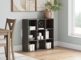 Furniture City Houma - Ashley Furniture - Piperton Nine Cube Organizer - Nine Cube Organizer / Charcoal - EA5514-3X3