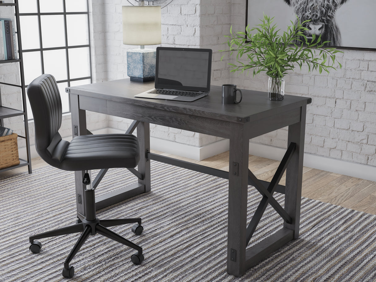 Furniture City Houma - Ashley Furniture - Freedan Office Desk - Home Office Desk / Grayish Brown - H286-26